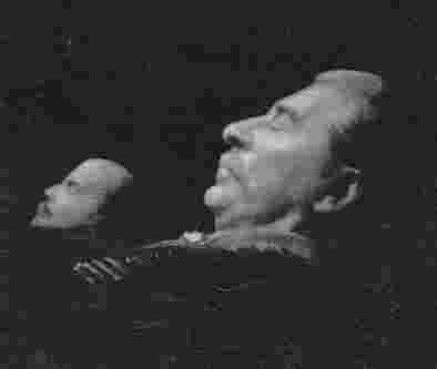 Stalin and Lenin in mausoleum